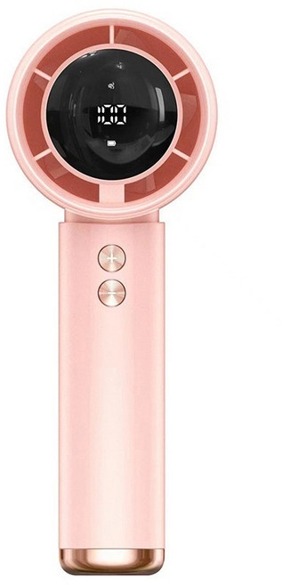 高速渦輪小風扇 LED數字顯示, 超強續航和風力-粉色, 粉色, 超強續航和風力