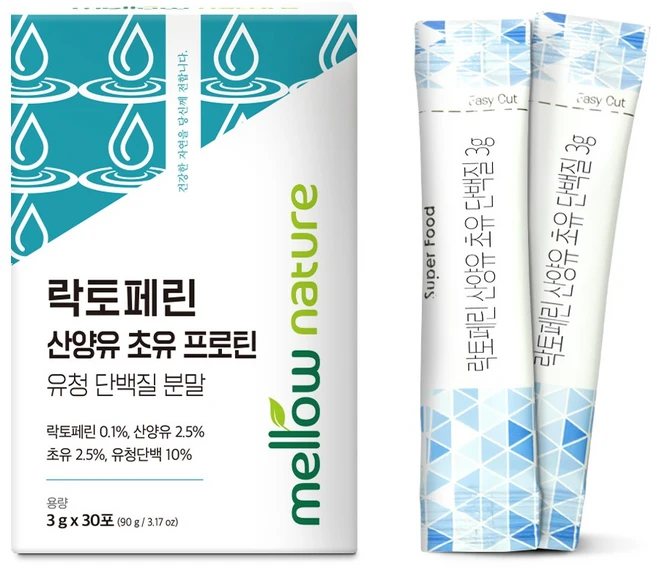 락토페린 산양유 초유 프로틴 유청 단백질 분말 스틱, 90g, 1개 - 쿠팡