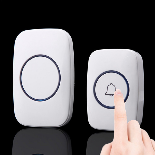 무선 초인종 세트 방수 고급형 도어벨 현관종 현관도어벨 출입문벨 총인종, 흰색 무선초인종, 흰색 무선초인종