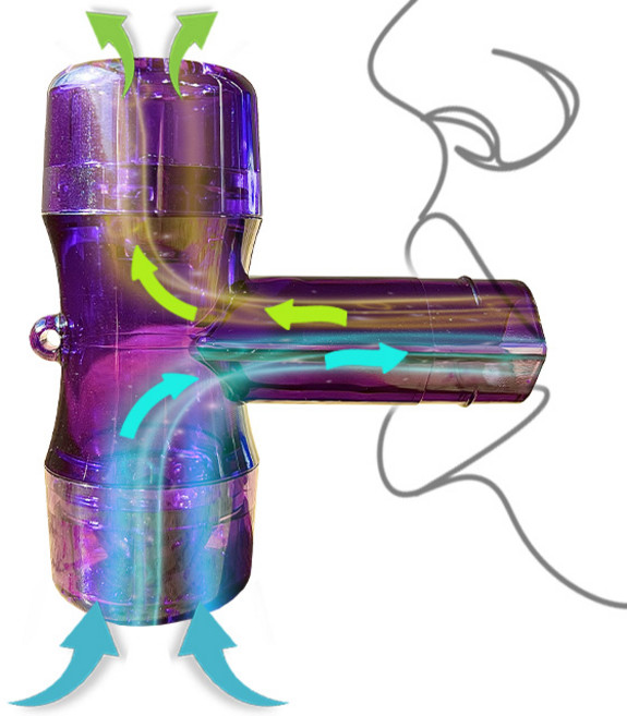 객담유도기 가래 제거기 폐활량운동기구 수동식흉벽진동기, 듀코어브리딩, 1개