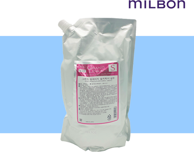 밀본 그랜드 링케이지 샴푸 실키럭시 1800ml 가는손상모 내부개선 퇴색억제, 1개, 1.8L