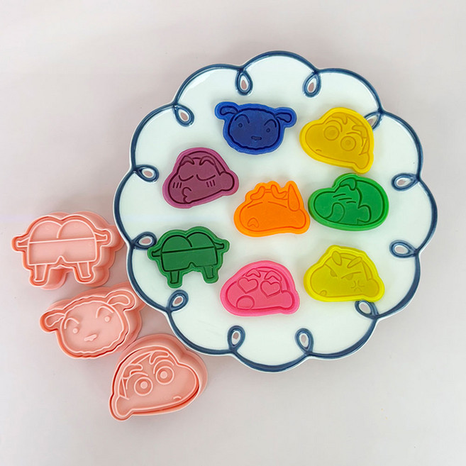 짱구 쿠키틀 클레이몰드 캐릭터 스탬프 베이킹도구 (밀대증정), 1개, 짱구 얼굴