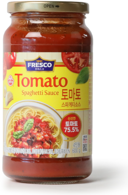 오뚜기 프레스코 토마토 스파게티소스, 600g, 22개