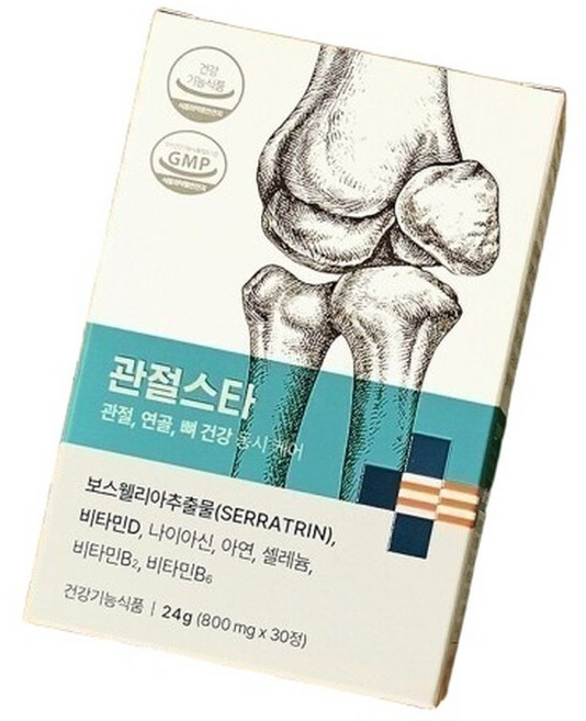 관절스타 관절 연골 뼈 건강케어 보스웰리아추출물 800mg 30정 1박스