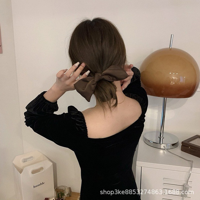 韓國大蝴蝶結髮圈 緞帶髮圈 馬尾髮繩