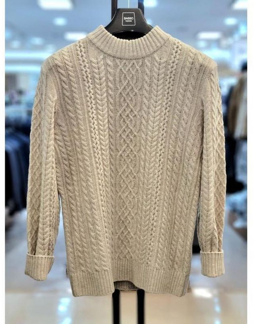 바쏘옴므 24FW 가을겨울 울혼방 반목폴라 니트 WSAGY3WN08AA 3060344