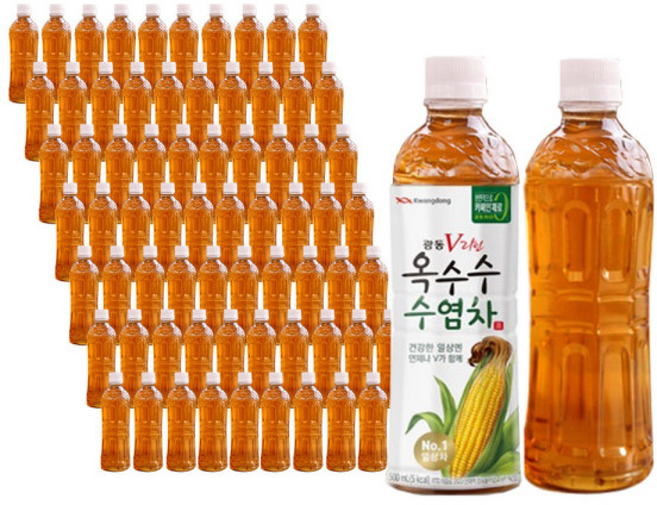 광동 V라인 옥수수수염차 무라벨 물대용 음료 곡물차, 1개, 500ml