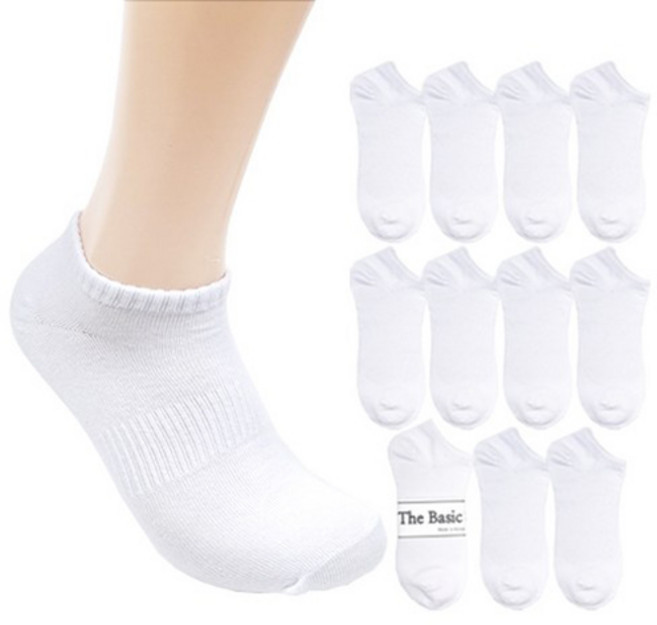 더베이직 남성용 스포츠 스니커즈 발목 양말 12켤레
