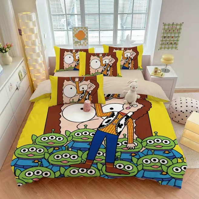 토이스토리 침구 세트 커버 슈퍼싱글 퀸 베개 이불 에일리언, 밴드형, AF