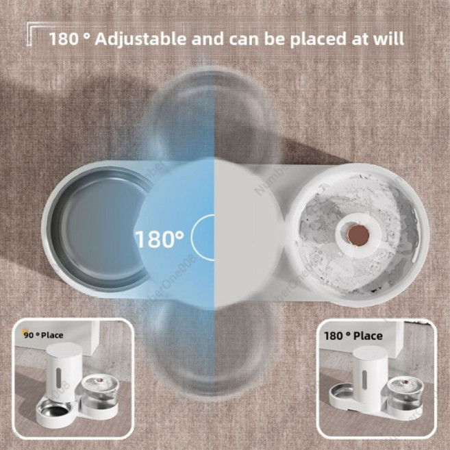 자동 애완동물 급식기 및 콤보 대용량 고양이 개 사료 그릇 전기 펌프 포함 2-in-1, 05 Option 3, 1.5kg, 1