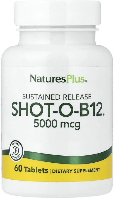 네이쳐스플러스 서방형 샷-O-B12 5000mcg 60정, 5개 - 쿠팡