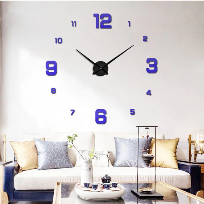 DIY벽시계 1미터 인테리어시계 무소음 거실 대형 3D, 골드BL01476, 1개