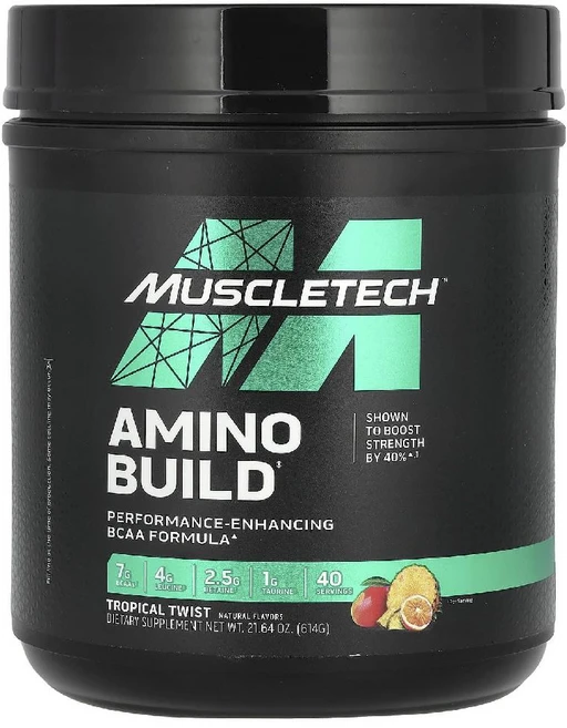 머슬테크 BCAA Amino Build 트로피컬 트위스트 헬스 스포츠 파우더 가루 614g, 1 - 쿠팡