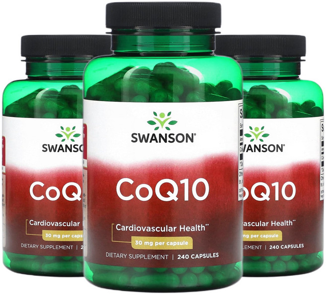 스완슨 코큐텐 CoQ10 30mg 캡슐 240정 2+1, 3개