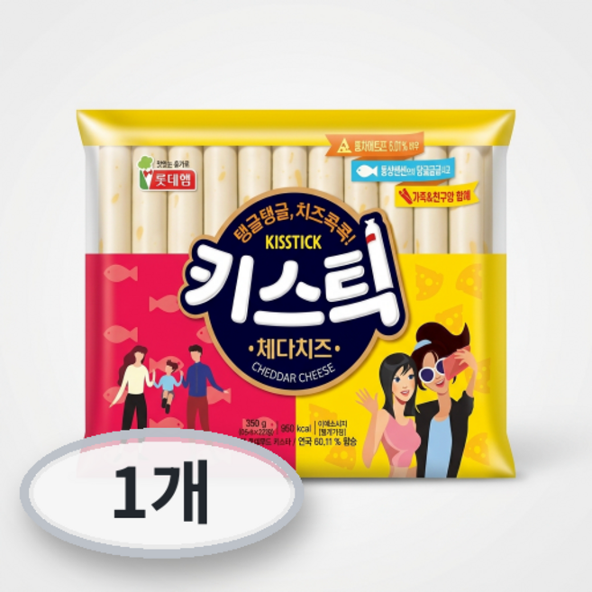 롯데푸드 키스틱 소시지 22p, 25g, 1개