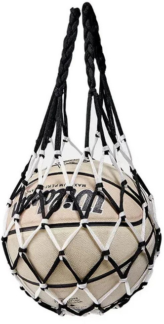 농구 공 그물 가방 싱글 볼 캐리 휴대용 장비 나일론 직조 보관 야외 스포츠 축구 배구, 1개