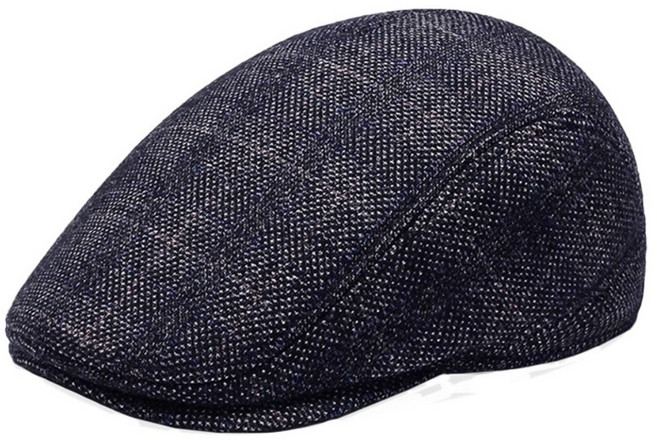 VITALO 시니어 체크 방한 귀달이 고급 헌팅캡 도리구찌 어르신모자 중년모자 할아버지모자