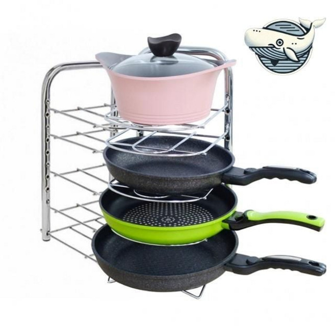 후라이팬걸이 다용도 팬 정리대 5단 주방용 탑세팅 그릇 skp*448DW, 1개