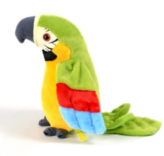 서하의집 따라쟁이 말하는 앵무새 작동동물인형, 23cm, 그린, 1개