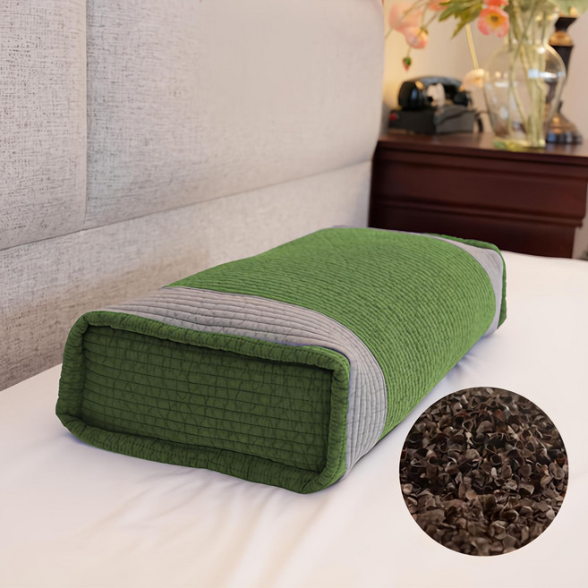 SARANG YEGAM 蕎麥枕頭 L號, 綠色, 1個