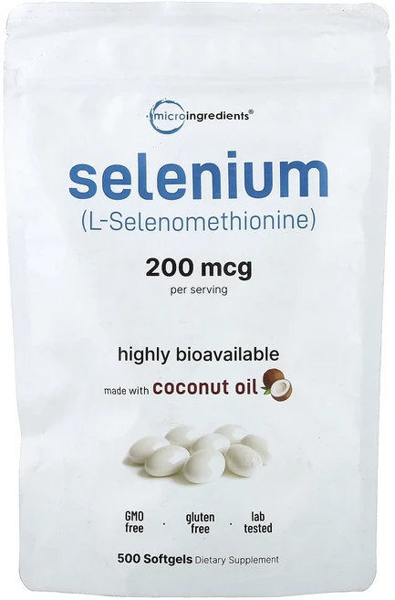프리미엄상품 Micro Ingredients 셀레늄 200mcg 소프트젤 500정 끝내주게잘나가는상품, MicroIngredients셀레늄200mcg소프트젤5 - 쿠팡