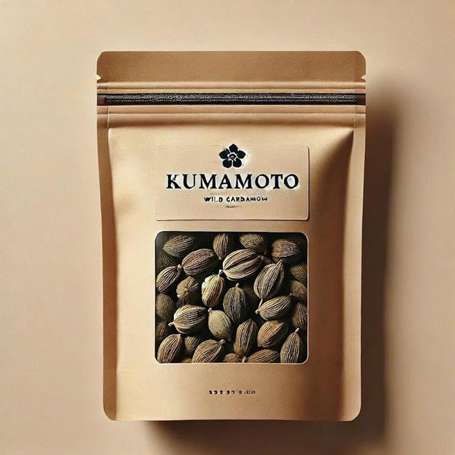 KUMAMOTO 천연 와일드 카르다몸 블랙 카르다몸 스파이스 허브 대입자 카르다몸 향이 풍부한 와일드 카르다몸 (50g), 50g, 1