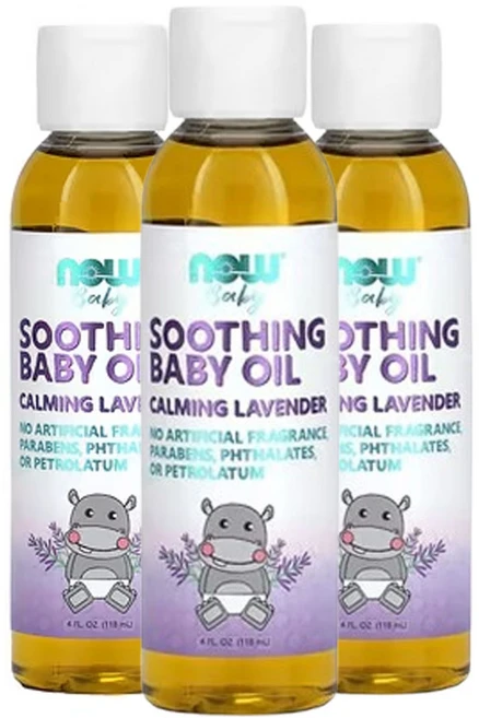 나우 푸드 진정 베이비 오일 카밍 라벤더 (4fl oz), 118ml, 3개 - 쿠팡