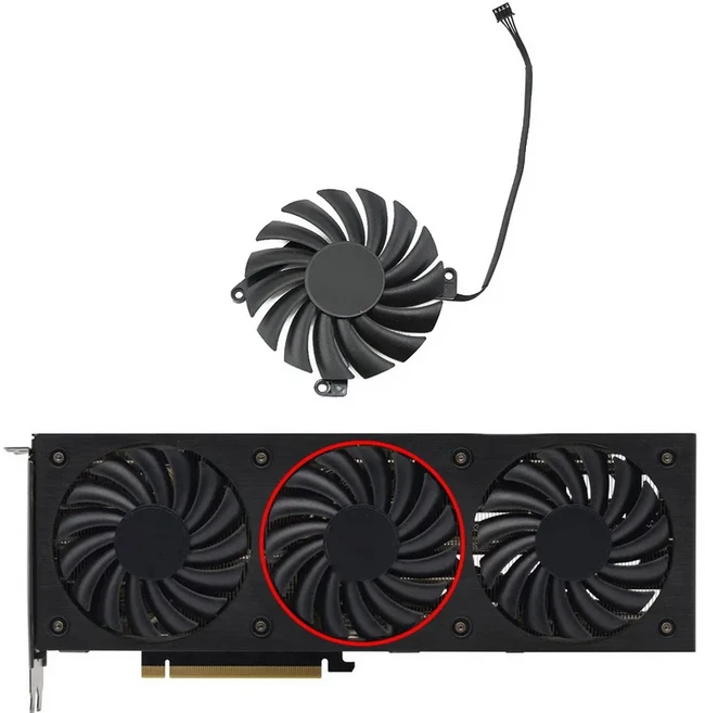 Inno3D RTX 3080 Ti X3 OC 그래픽 카드 팬용 CF-12910S 12V 0.35A gpu, 03 B-Fan
