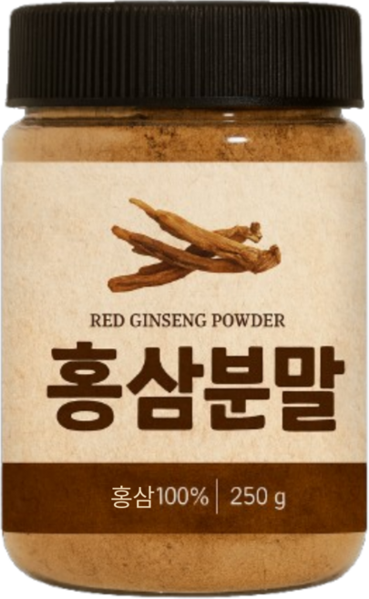 홍삼 가루 분말 100 % 국산 홍삼뿌리 파우더, 1개, 250g