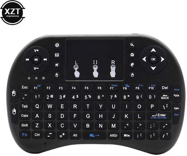 미니 I8 무선 키보드 백라이트 영어 러시아어 히브리어 2.4G 마우스 원격 터치 패드 안드로이드 TV 박스 용, 07 English No Backlit