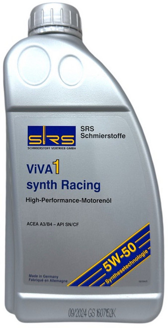 油頭先生 SRS ViVA1 synth Racing 5W50 機油 德國製 平行輸入 全合成賽車級, 1個, 1L