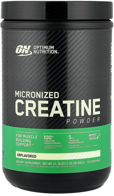 옵티멈뉴트리션 마이크로나이즈드 크레아틴 파우더, 600g, 1개
