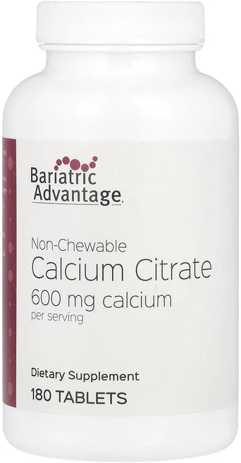 Bariatric Advantage 논츄어블 구연산 칼슘 600mg 180정(1정당 200mg), Bariatric Advantage 논츄어..., 1개, 180정 - 쿠팡
