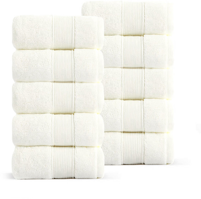 록신 명품 호텔수건 코마사 부드러운 고퀄리티 수건 540GSM 40수 10종세트 호텔 수건 40수, 10개, 화이트