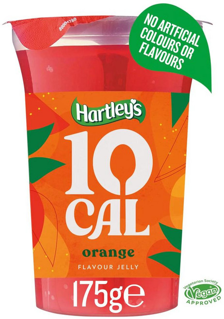 영국 하틀리 Hartleys 10 Cal Jelly Orange 10칼로리 오렌지맛 젤리, 16개, 175g