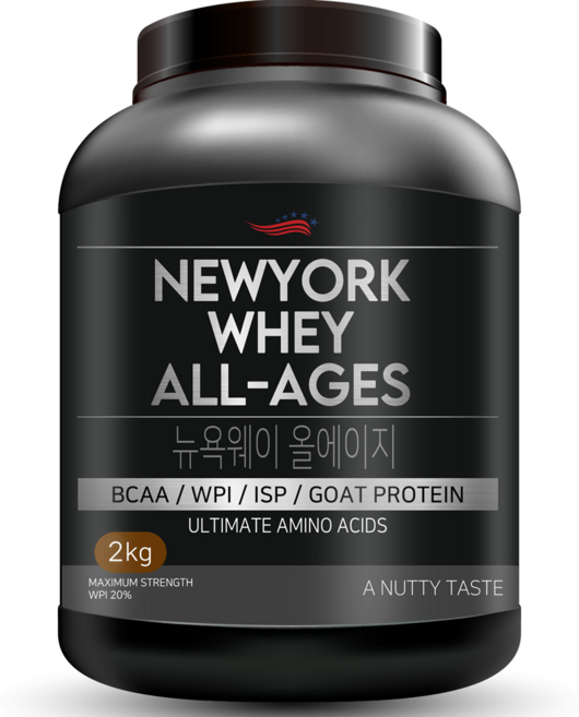 뉴욕웨이 올에이지 WPI 함유 미숫가루맛 단백질보충제 단백질쉐이크 산양유 프로틴, 1개, 2kg