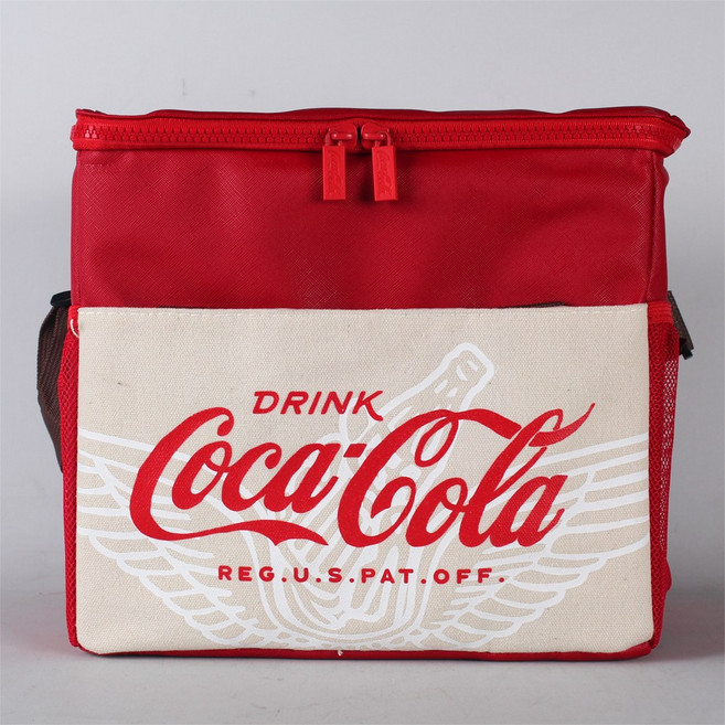 홈앤키즈 코카콜라 박스 쿨러백 12L 보냉가방 음료가방 맥주가방 캠핑 휴대용 아이스백 아이스박스 쿨링백, 코카콜라 박스쿨러백