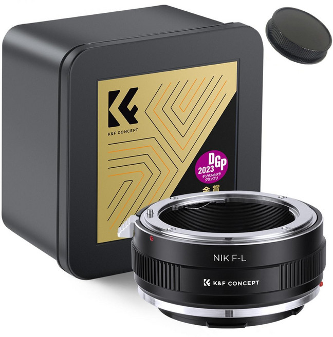 K&F NIK-L 렌즈 변환링 어댑터 니콘 AI 렌즈 - 라이카 L 바디 / 뒤캡포함 Nikon AI lens on Leica L adapter + cap, 1개