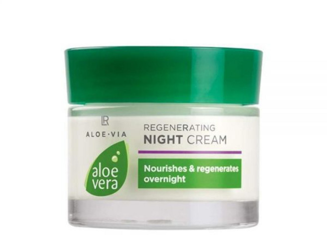Sescha LR 알로에 비아 시리즈 베라 재생 야간 크림 50ml 50 겔 유기농 올리브 추출물 및 오일 함유, 1개