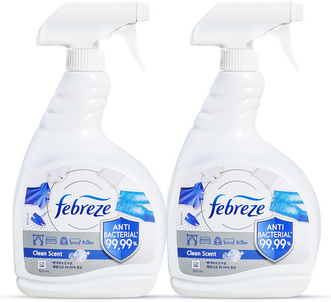 페브리즈 항균플러스 섬유탈취제, 920ml, 2개