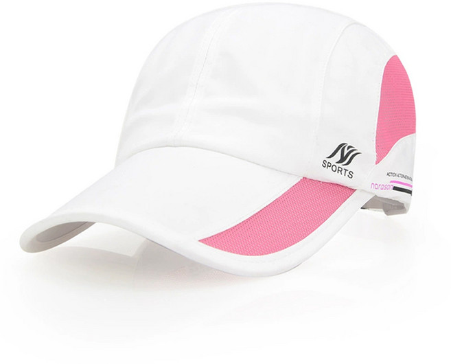 남성 런닝헬스니스 선캡 드라이핏 캡모자, 화이트, 조정가능한, 1개