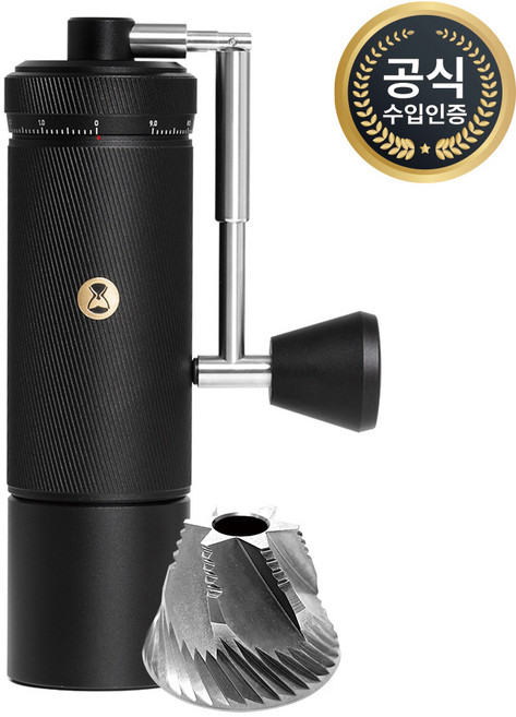 타임모어 S3 핸드밀 외부조절 수동 그라인더 S2C 스테인레스 원두 분쇄기, 블랙, 1개