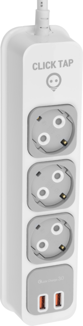 클릭탭 부엉이 Q2 USB 멀티탭 3구, 3m, 1개