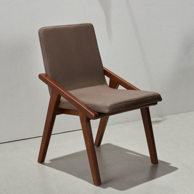 소티디자인 블칸 원목 식탁의자 - 월넛 2개, 1세트