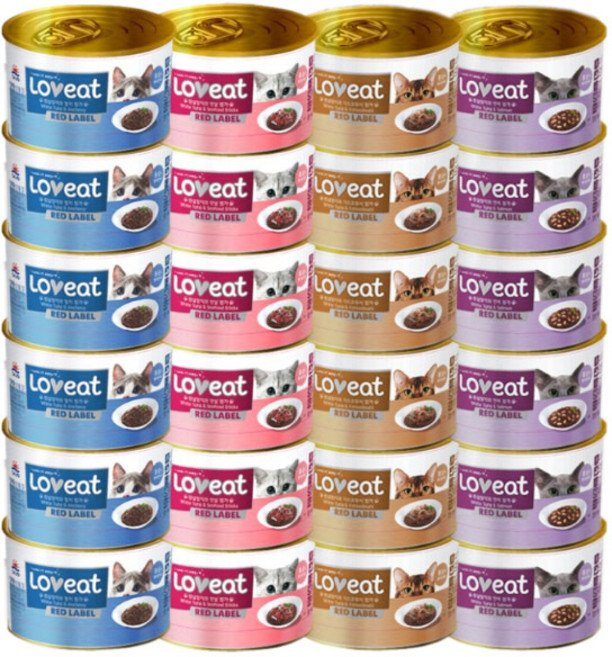 사조 러브잇 레드라벨 160g 24개입 고양이캔, 24개, 콤보(4종 6개씩)