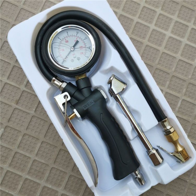 貝貝 汽車輪胎氣壓表 高精度胎壓計, 油浸式高精度胎壓表兩頭用, 1個
