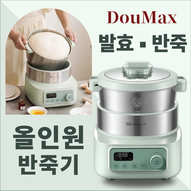 도우맥스 올인원 반죽기 소형 발효기 온도조절 휘핑기 베이킹 업소용, 1개, 5L, 민트