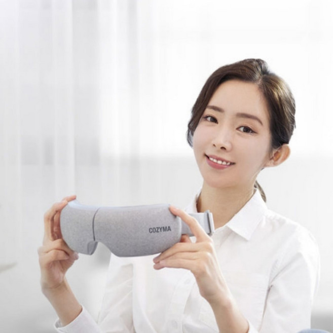 [로지프로] 코지마 온열 눈마사지기 눈찜질안대, 그레이