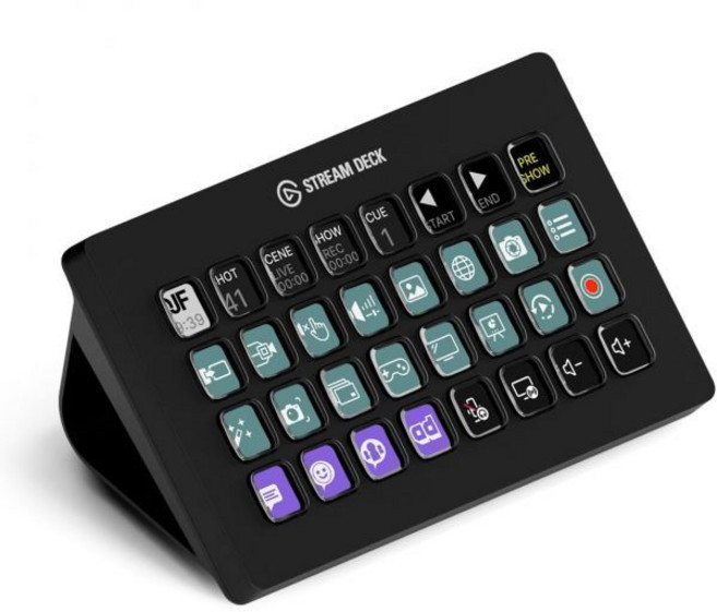 Elgato 엘가토 Stream Deck XL 고급 스튜디오 컨트롤러 32개의 매크로 키를 통해 OBS Twitch YouTube 등 다양한 앱 소프트웨어에서 액션을 실행할 수, 32 Keys, 32 Keys, Black