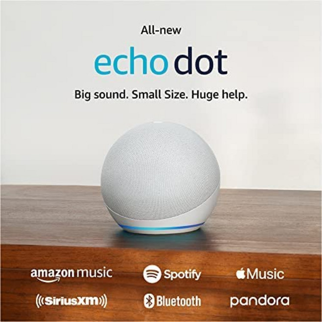 【竭力萊姆】全新 美國 Amazon Echo Dot 5代 Echo Spot Echo Pop 智慧音箱 時鐘, Echo Dot 5代 白色
